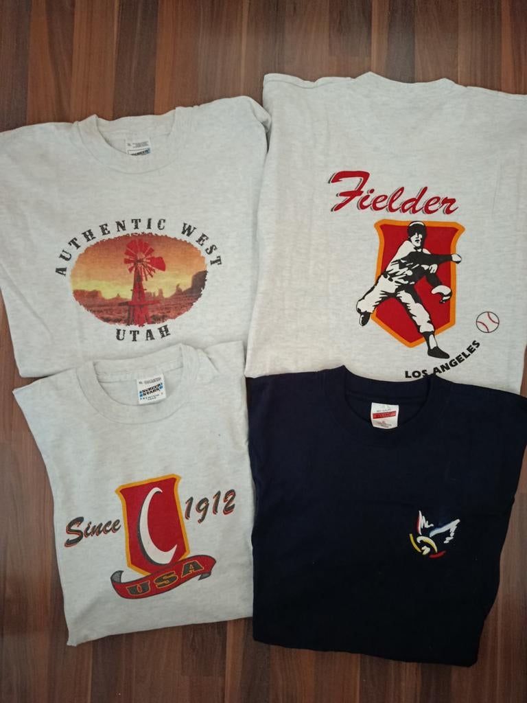4 vintage sigaretten screen stars t shirts, Ophalen, Zo goed als nieuw, Maat 56/58 (XL), Zwart