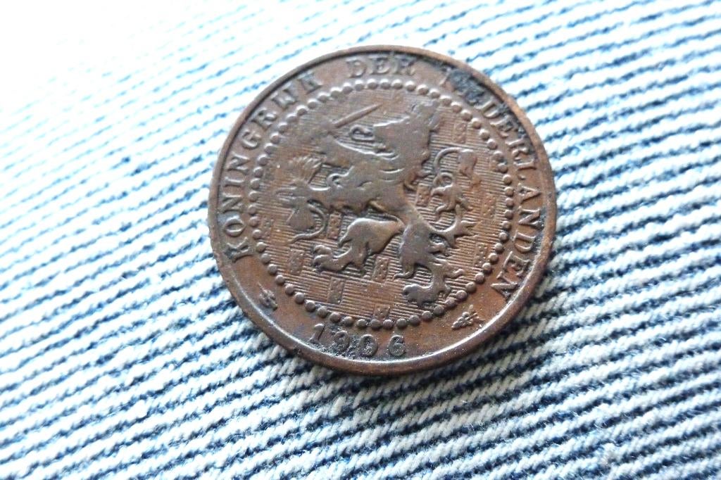 Wilhelmina - oude 1 cent 1906 fr+ (6131 9, Postzegels en Munten, Munten | Nederland, Ophalen of Verzenden, Koningin Wilhelmina