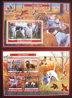 - 693 - 2 Blokken met Jacht Honden., Verzenden, Gestempeld, Dier of Natuur