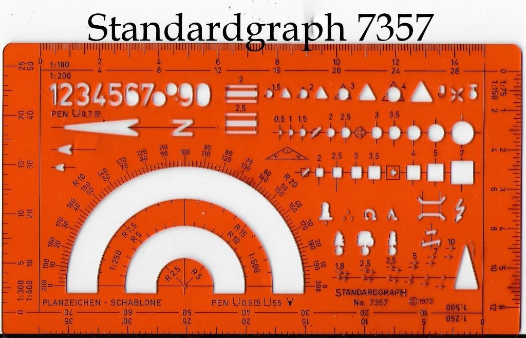 Sanitair plan teken sjabloon standardgraph 7357, Hobby en Vrije tijd, Tekenen, Ophalen of Verzenden, Nieuw, Overige typen