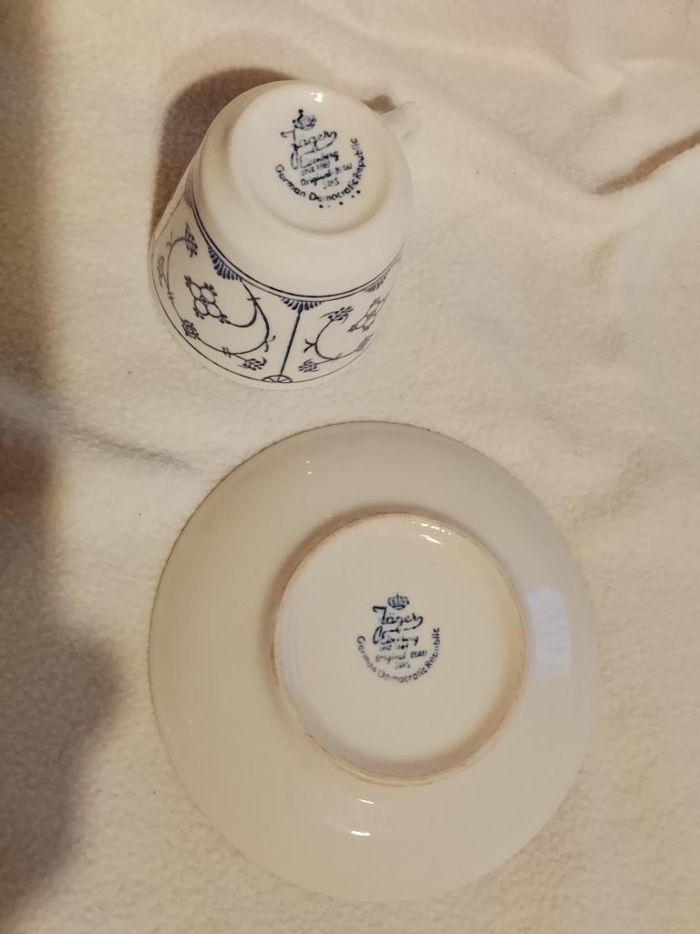 Jäger Eisenberg Blauw Saksisch thee servies, Antiek en Kunst, Ophalen of Verzenden