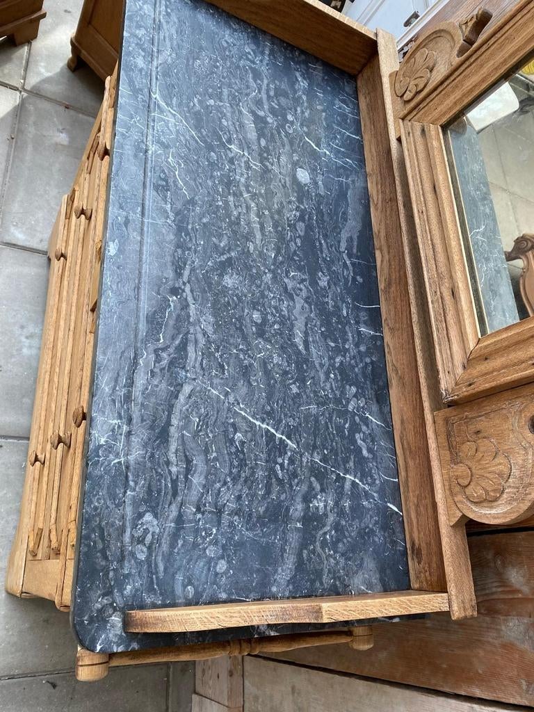 Landelijk Frans eiken kast commode wasmeubel, Ophalen