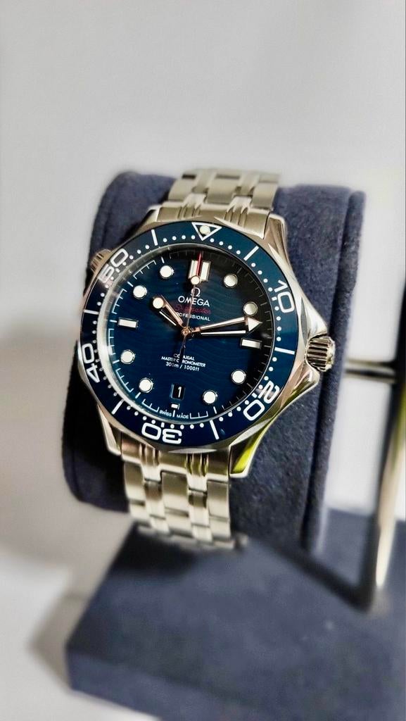 Stijlvol blauw duikers Herenhorloge – Seamaster look, Sieraden, Tassen en Uiterlijk, Horloges | Heren, Overige merken, Staal, Staal