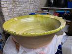 Grote Spaanse schaal in groen glazuur, Antiek en Kunst, Ophalen