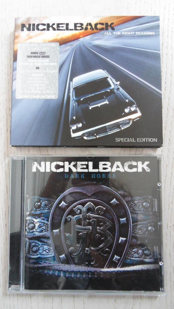 2x CD : Nickelback : All the right reasons & Dark Horse, Ophalen of Verzenden, Zo goed als nieuw, Poprock