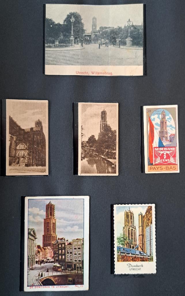 12 album/verzamel plaatjes met daarop de Domtoren afgebeeld, Hobby en Vrije tijd, Ophalen of Verzenden, Gebruikt, Meerdere plaatjes