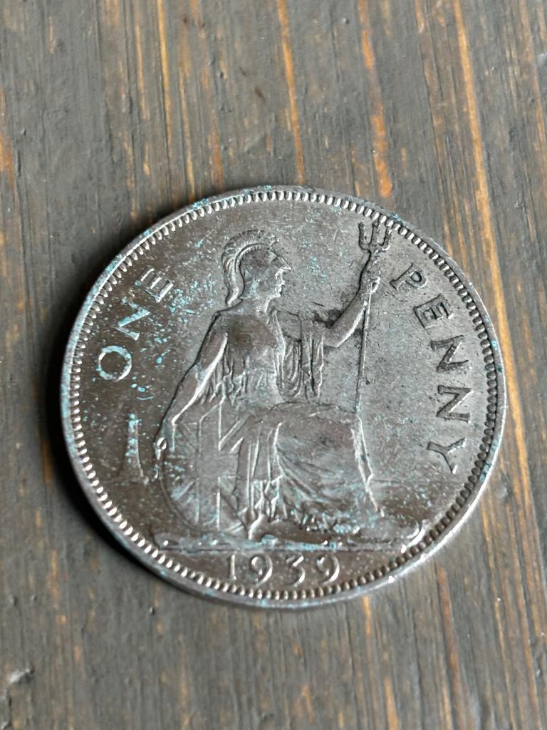 1 Penny 1939 engeland, Postzegels en Munten, Munten | Europa | Niet-Euromunten, Ophalen of Verzenden, Overige landen, Losse munt