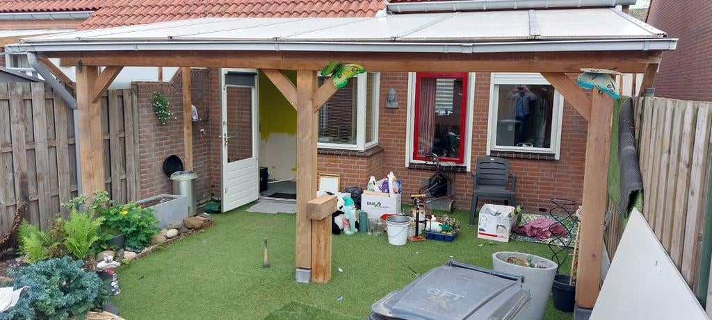 Houten overkapping met opaal dak, Tuin en Terras, Overkappingen, Ophalen, Veranda