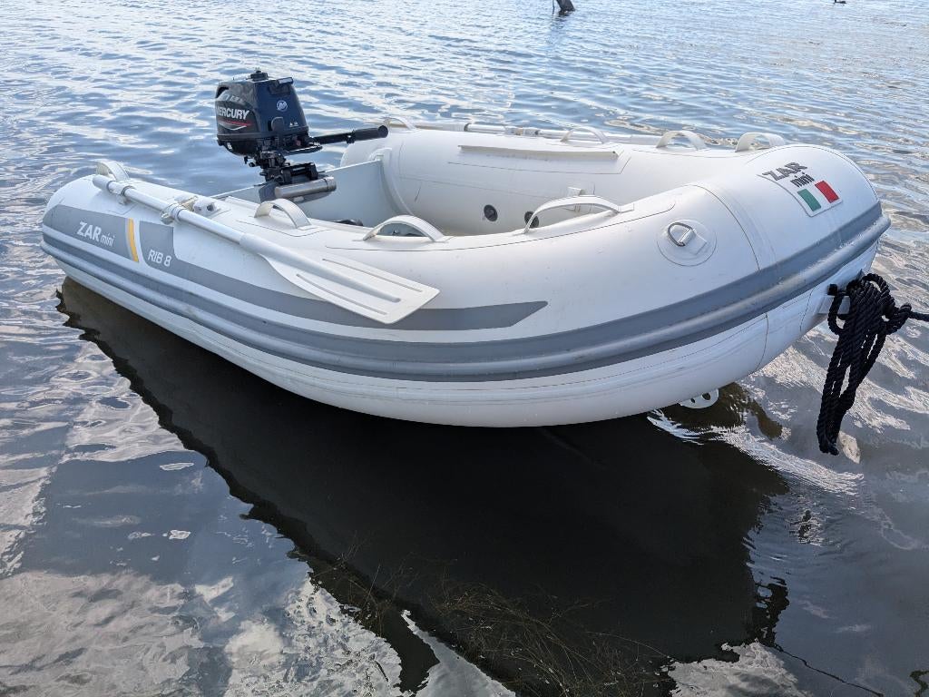 ZAR Mini RIB 8 DL (ideale bijboot), Watersport en Boten, Aluminium, Zo goed als nieuw, Benzine, Minder dan 70 pk