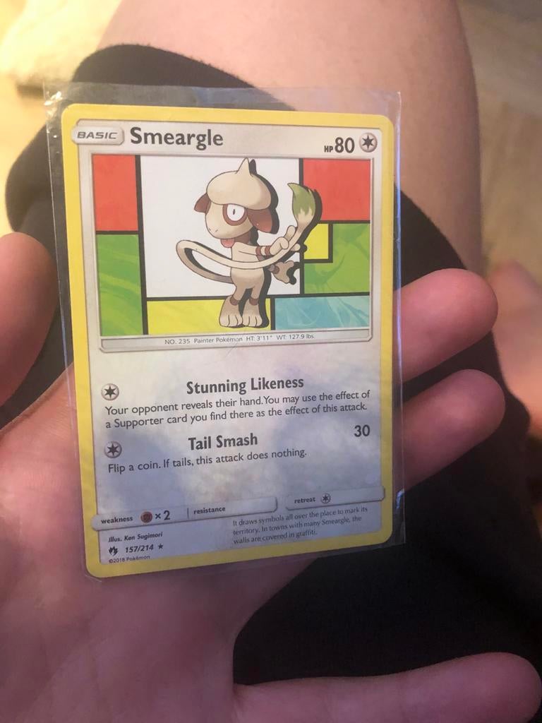 Pokémon kaart Smeargle 157/214, Ophalen of Verzenden, Gebruikt, Losse kaart