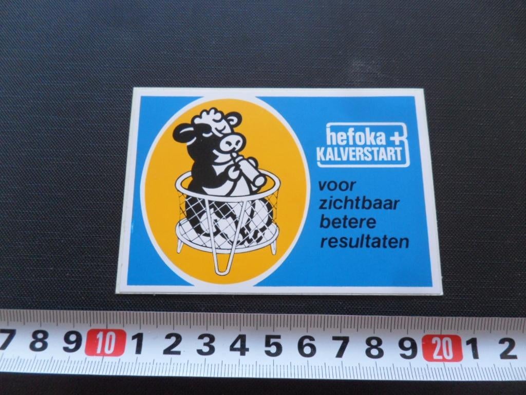sticker hefoka+ kalverstart strip kalf melk box, Ophalen, Zo goed als nieuw