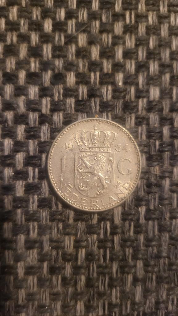 1 Gulden 1964 Koningin Juliana Zilveren Munt, 1 gulden, Koningin Juliana, Zilver, Ophalen of Verzenden