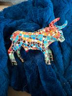 Vintage Mozaïek Stier Beeldje - Verzamelitem 7x11 cm, Verzamelen, Ophalen of Verzenden, Gebruikt, Dier