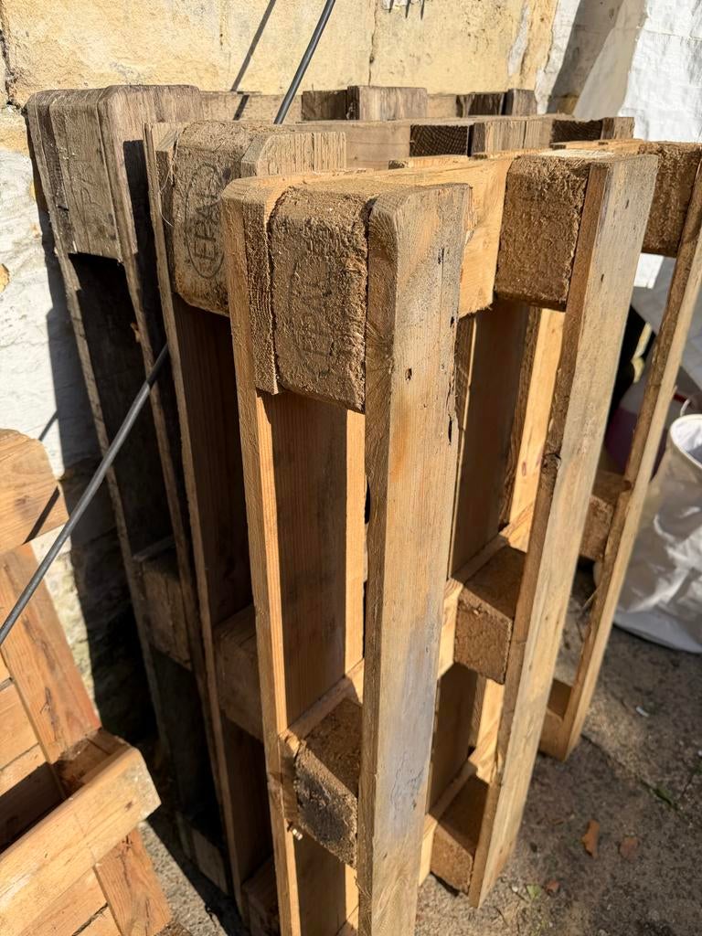 3 Euro Pallets & 1 blokpallet (100*120cm), Ophalen, Gebruikt, 100 cm of meer, 60 cm of meer