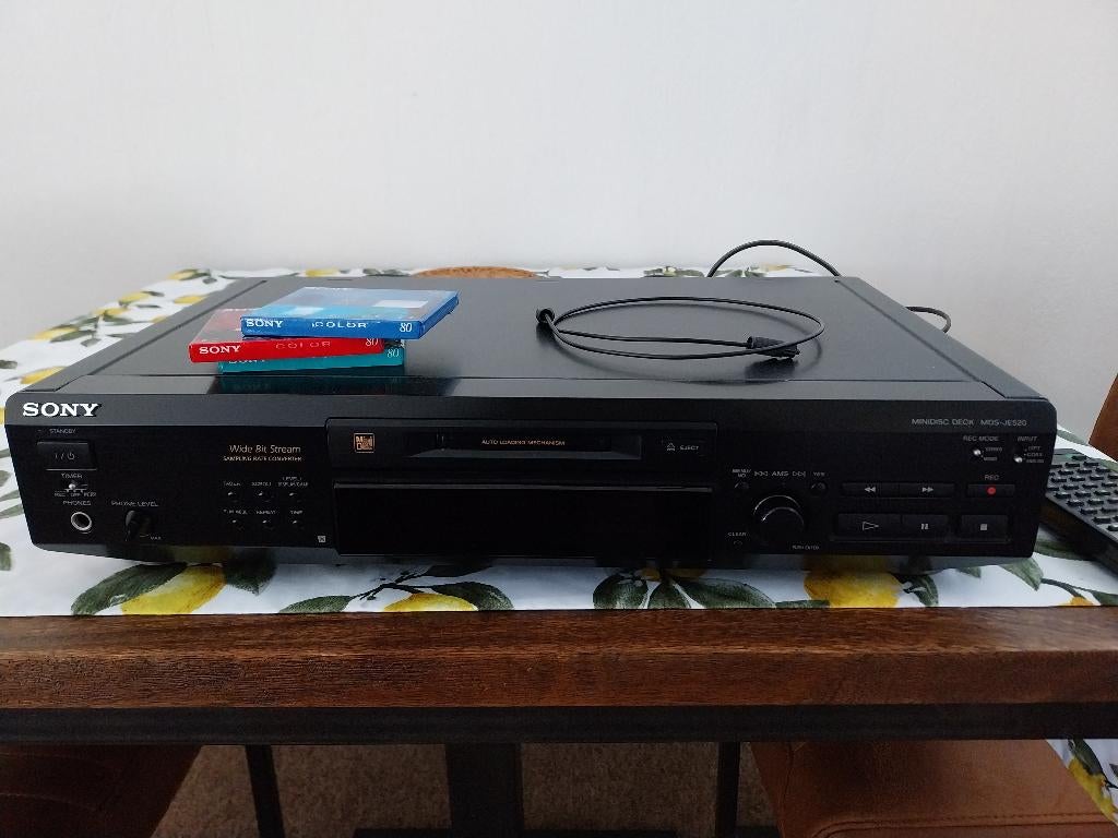 Sony minidisc mds je520, Ophalen, Minidisc-speler