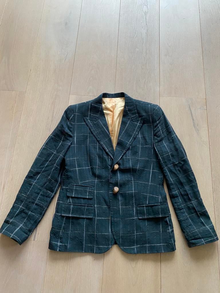 Hans ubbink 42 linnen nieuwstaat, Blauw, Maat 42/44 (L), Ophalen of Verzenden, Zo goed als nieuw