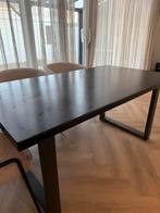Eettafel zwart geschilderd. (leenbakker), Huis en Inrichting, Tafels | Eettafels, Ophalen, Gebruikt, Eikenhout, 50 tot 100 cm