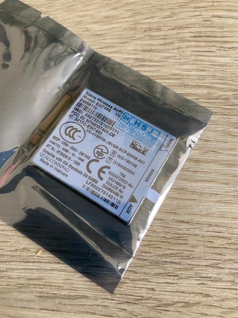 Qualcomm X7 LTE 4G Cat6 modem kaart pcie Dell Sierra Wireles, Ophalen of Verzenden, Nieuw, Intern