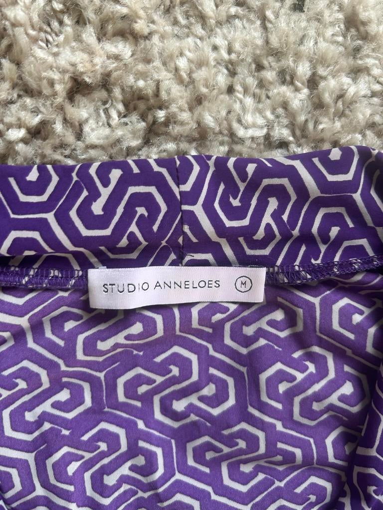 Studio Anneloes Jumpsuit Paars met Print Maat M, Kleding | Dames, Jumpsuits, Zo goed als nieuw, Maat 38/40 (M), Paars, Ophalen of Verzenden