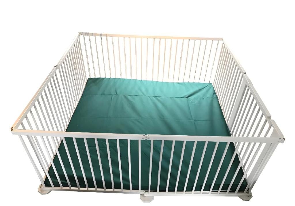 Grondbox / Playpen 7,3 meter inklapbaar (72 cm) hout, wit, Kinderen en Baby's, Boxen, Ophalen, Gebruikt, Overige vormen