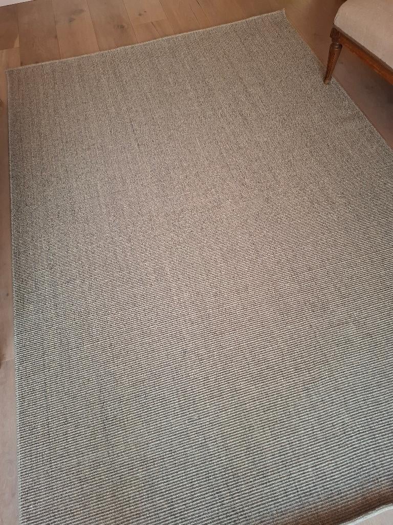 Beige en zwart sisal vloerkleed, een paar maanden gebruikt, Ophalen, Beige, 150 tot 200 cm, 200 cm of meer