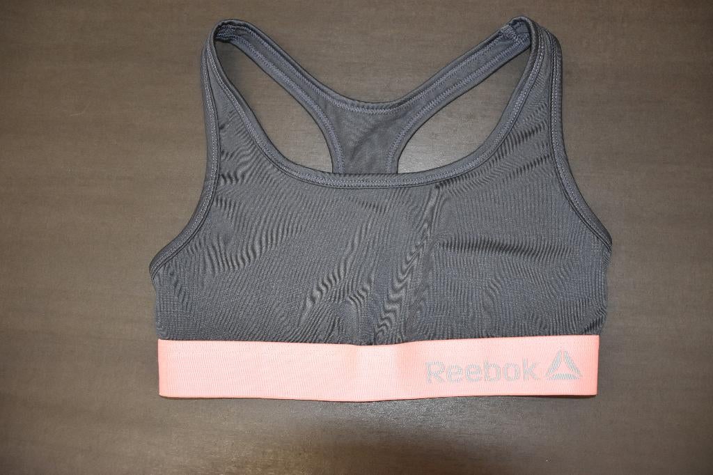 Antraciet sport BH van Reebok, Kleding | Dames, Sportkleding, Nieuw, Ophalen of Verzenden, Maat 36 (S), Grijs