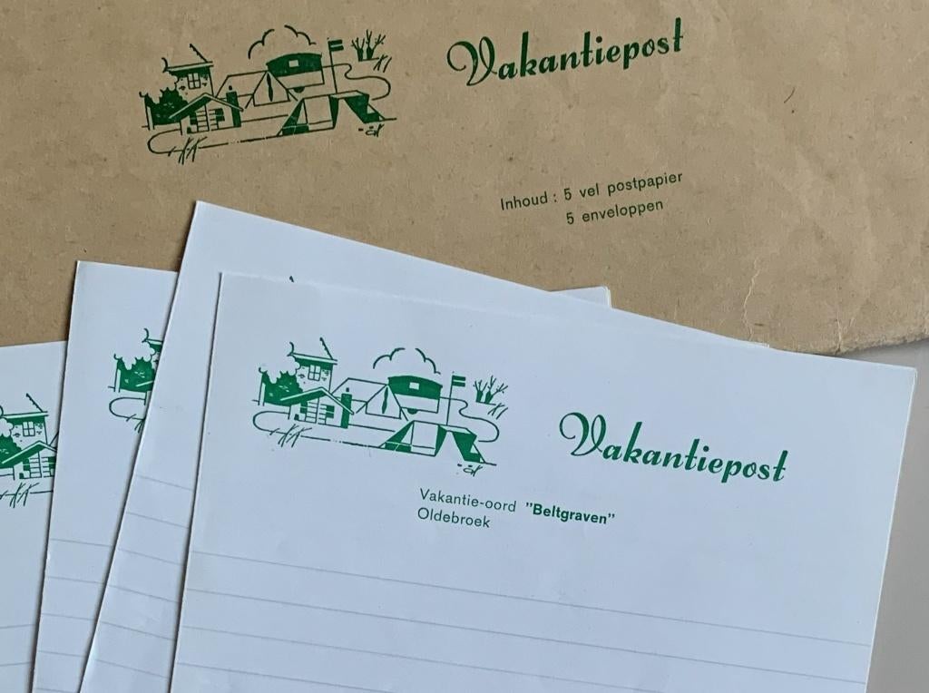 Oldebroek Beltgraven vakantiepost Vakantie-oord briefpapier, Ophalen of Verzenden, 1960 tot 1980, Ongelopen, Gelderland