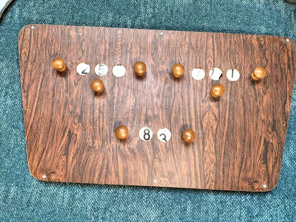 Klassiek houten biljart scorebord - 3 spelers - Carambole, Sport en Fitness, Biljarten en Poolen, Ophalen of Verzenden, Gebruikt