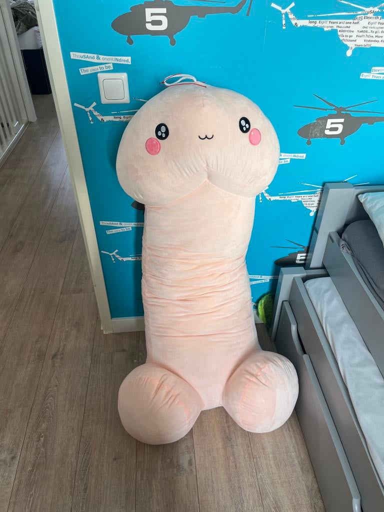 Grote Knuffel Penis Kussen - Uniek en Grappig Cadeau, Kinderen en Baby's, Speelgoed | Knuffels en Pluche, Ophalen of Verzenden