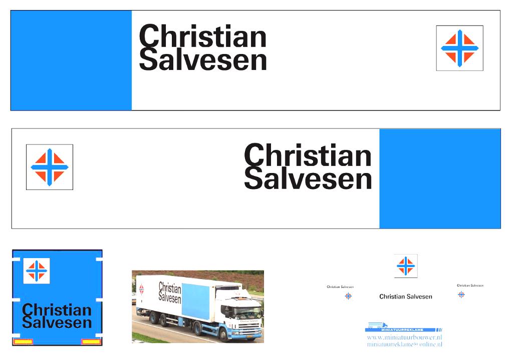 Vrachtauto decal 1:50 Christian Salvesen, Hobby en Vrije tijd, Verzenden, Nieuw, Bus of Vrachtwagen, Overige merken