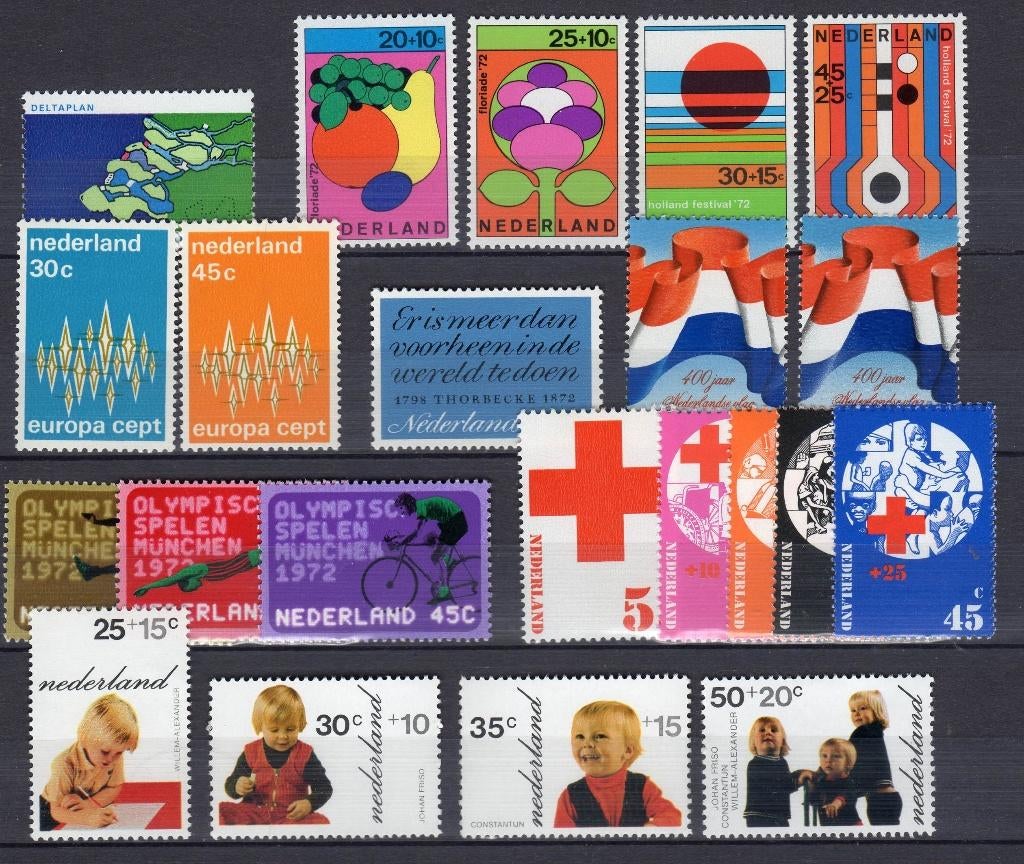 Jaargang 1972 postfris, Postzegels en Munten, Postzegels | Nederland, Ophalen of Verzenden, Na 1940, Postfris