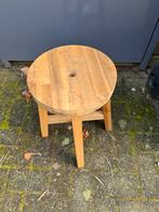 Houten Krukje / Bijzettafel, Gebruikt, Bruin, Ophalen of Verzenden, Eén