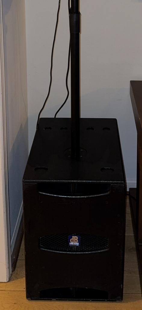 DB technologies set Flexsys F12 & 15D subs, Audio, Tv en Foto, Luidsprekers, Zo goed als nieuw, 120 watt of meer, Overige merken