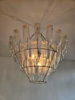 Unieke kroonluchter van glazen flessen/flessenlamp, Huis en Inrichting, Ophalen, Gebruikt, Glas, Vintage