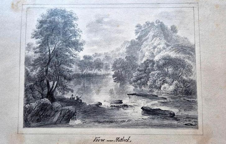 Oud & zeldzaam reisverslag met 20 originele tekeningen, 1850, Antiek en Kunst, Kunst | Tekeningen en Foto's, Verzenden