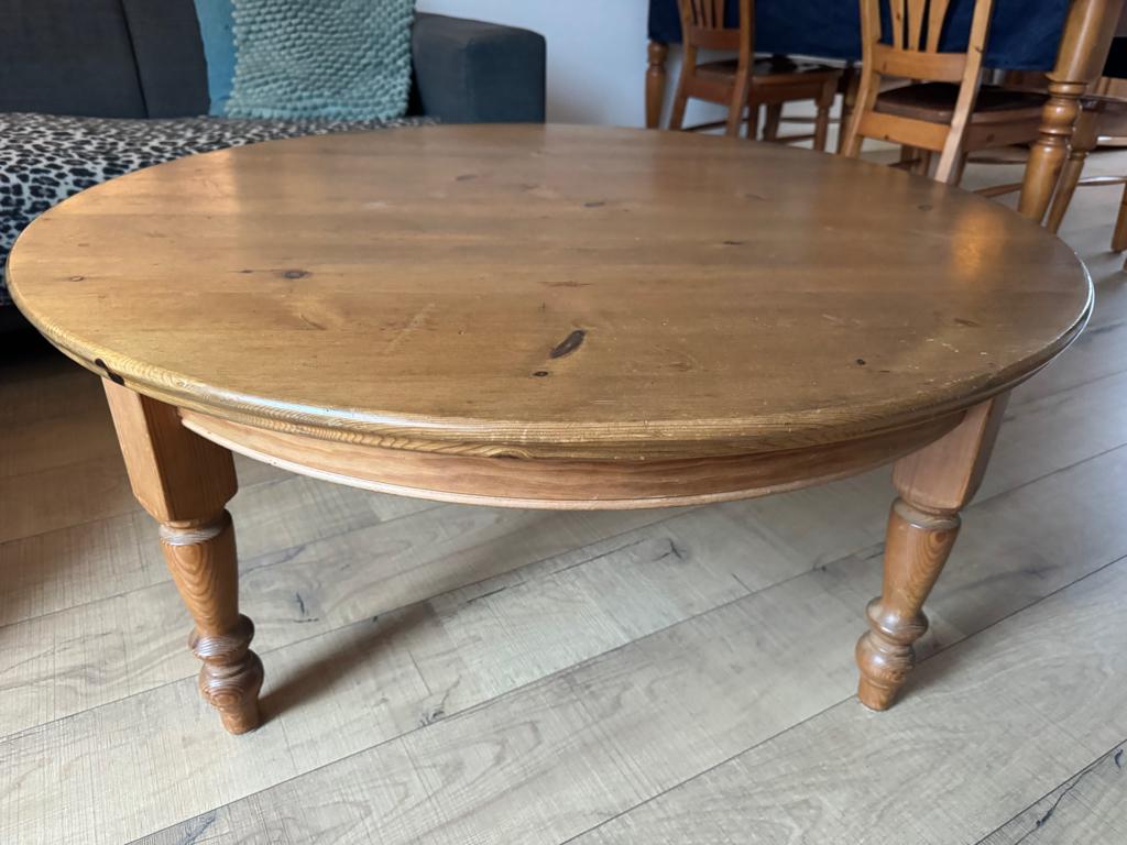 Grenen salontafel, Huis en Inrichting, Tafels | Salontafels, Ophalen, Gebruikt, 100 tot 150 cm, 50 tot 100 cm