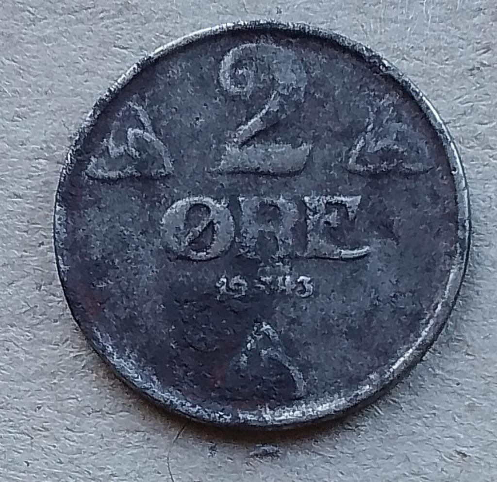 Noorwegen, 2 øre 1943, Ophalen of Verzenden, Overige landen, Losse munt
