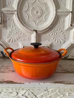 Vintage le Creuset gietijzeren pan, Huis en Inrichting, Keuken | Potten en Pannen, Ophalen of Verzenden, Zo goed als nieuw, Gietijzer