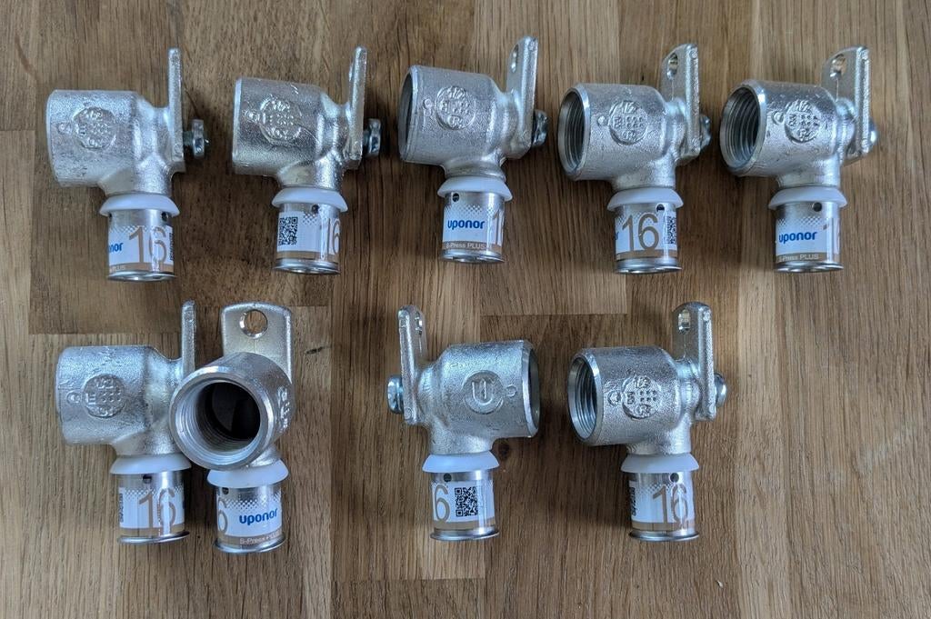 Uponor muurplaten 16mm x 1/2" - 9 stuks, Ophalen of Verzenden, Nieuw, Overige typen