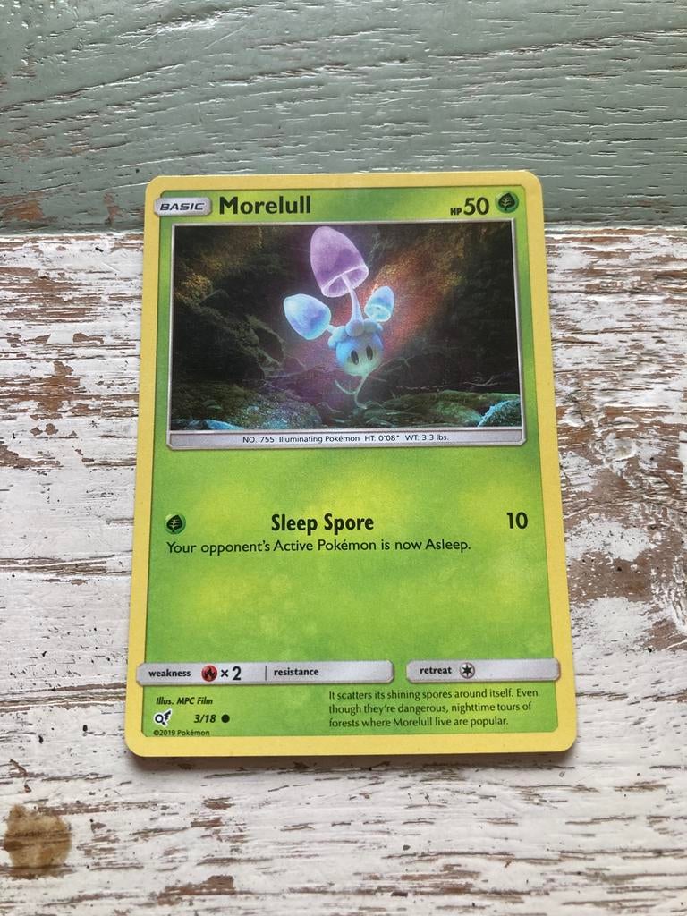 Pokemon kaart Morelull Holo, Ophalen of Verzenden, Zo goed als nieuw