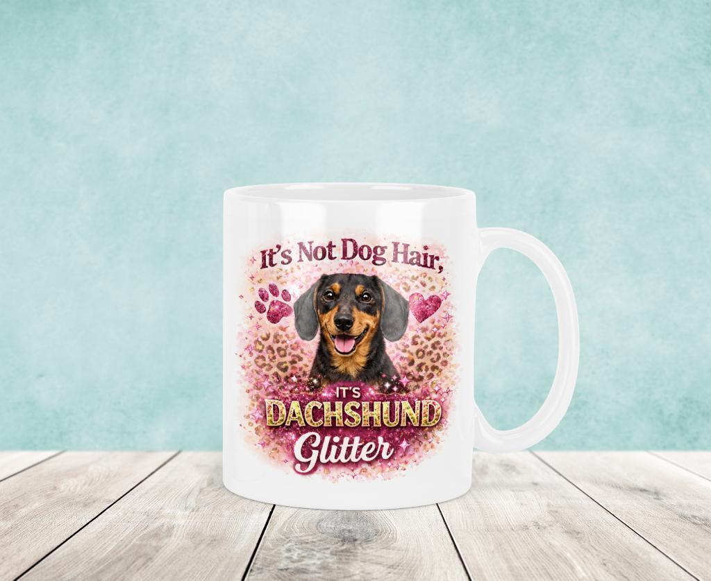 Teckel Glitter Mok, Verzenden, Keramiek, Nieuw, Overige stijlen