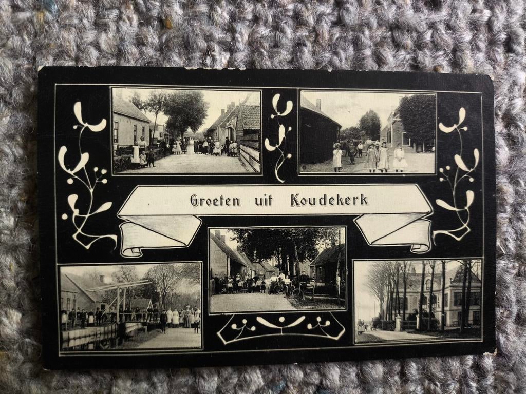 Ansichtkaart uit Koudekerk 1908, Ophalen of Verzenden, Voor 1920, Gelopen, Zuid-Holland