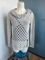 Sarah pacini lichtgrijze coltrui ajour gebreid s m, Ophalen of Verzenden, Zo goed als nieuw, X, Maat 36 (S)