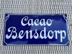 Origineel emaille reclame bord - Cacao Bensdorp, Ophalen of Verzenden, Gebruikt, Reclamebord