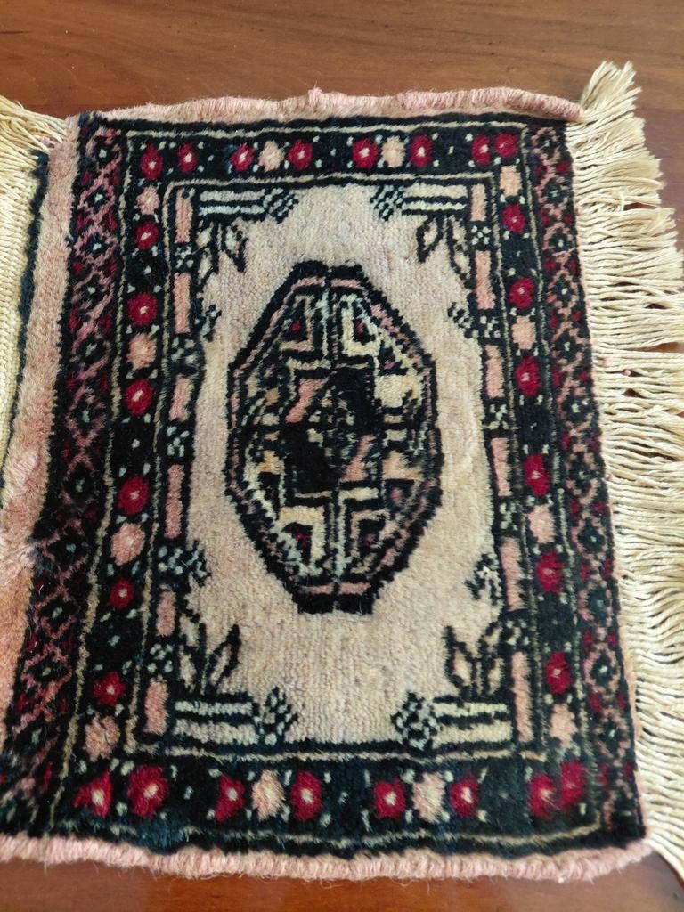 Oud Perzisch Handgeknoopt Miniatuur Tapijtje, Antiek en Kunst, Ophalen of Verzenden