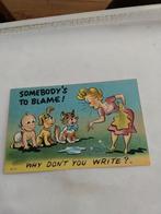 SOMEBODY'S. TO. BLAME!, Verzamelen, Ansichtkaarten | Themakaarten, Ophalen of Verzenden, Overige thema's