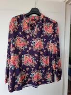 Paarse blouse met bloemenprint L/XL, Bindi, Paars, Maat 42/44 (L), Ophalen of Verzenden
