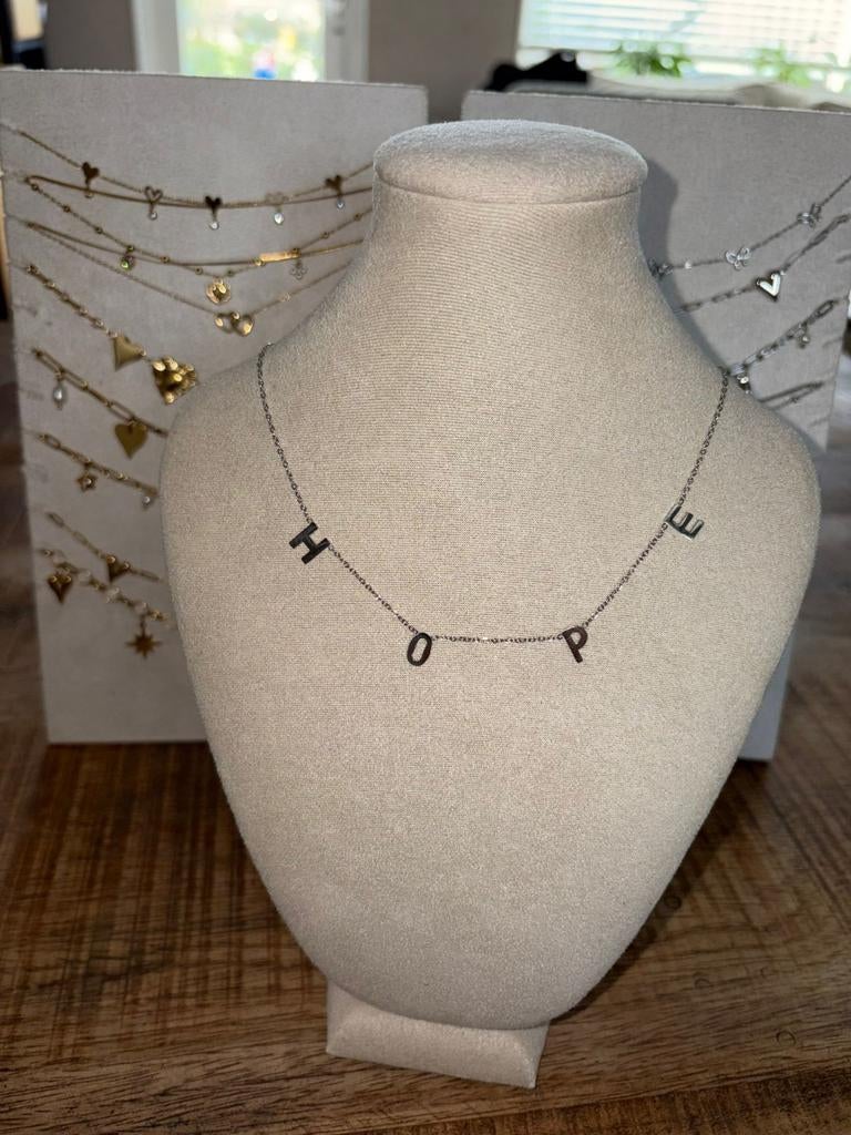 RVS Ketting met 'Hope' Letters, Overige materialen, Nieuw, ?, ?