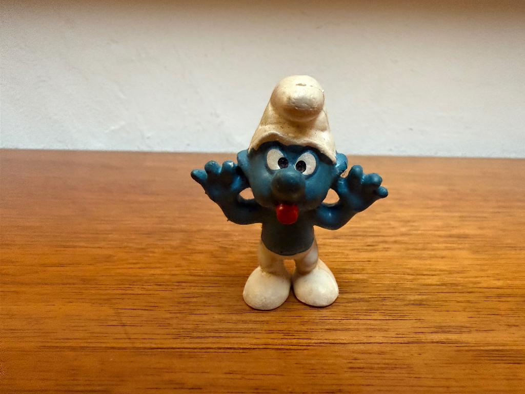 Pestende Smurf, Verzamelen, Smurfen, Ophalen of Verzenden, Gebruikt, Overige Smurfen, Poppetje, Figuurtje of Knuffel