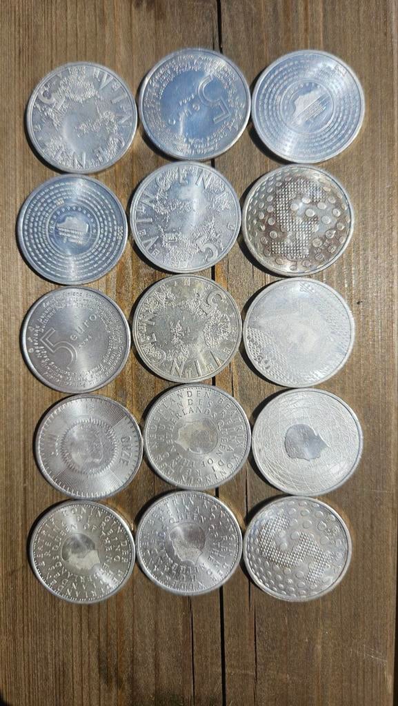 15 x zilveren 5 euro, Ophalen of Verzenden, Koningin Beatrix, Euro's, Zilver